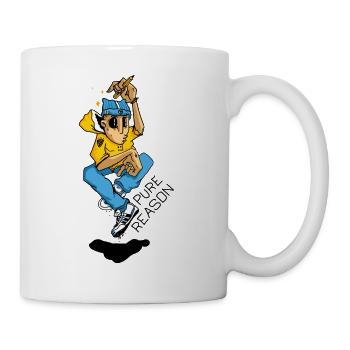 Chiller mit Bleistift und Mütze - Tasse - Weiß - Rechts