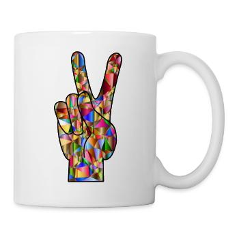 weltfrieden auf erden world peace on earth love30 - Tasse - Weiß - Rechts