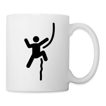 Bergsteiger klettern - Tasse - Weiß - Rechts