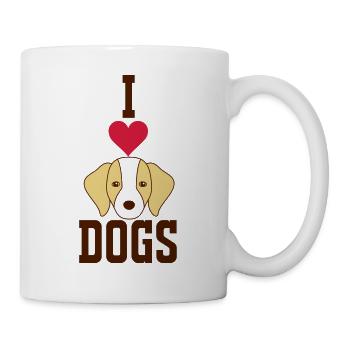 *** I ♥ DOGS *** - Mug - white - Right