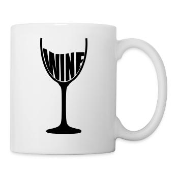 Weinglas Wein Wine Glas Weinchen Rotwein Rebe - Tasse - Weiß - Rechts