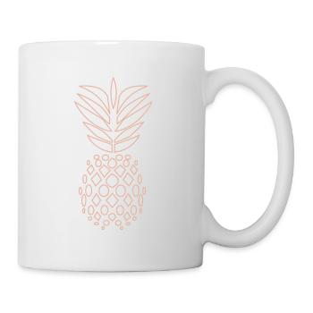 Ananas graphiques - Mug blanc - blanc - Droite