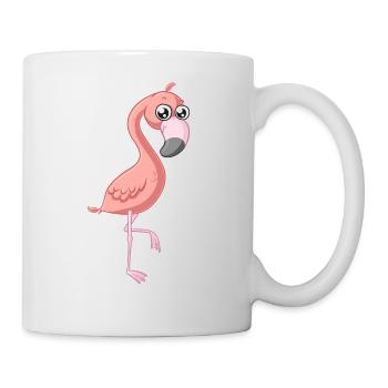 Flamant comique doux - Mug blanc - blanc - Droite