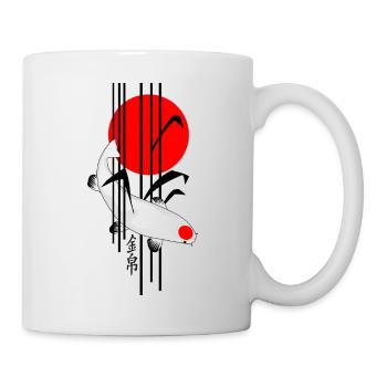 Bamboo Design - Nishikigoi - Koi Fish 5 - Tasse - Weiß - Rechts