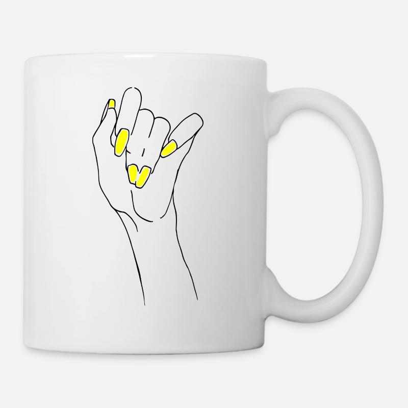 Spinne die Hand - Tasse - Weiß