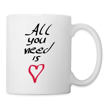 All u need is love - Mug blanc - blanc - Droite