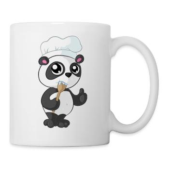 Panda de dessin animé de cuisine - Mug blanc - blanc - Droite