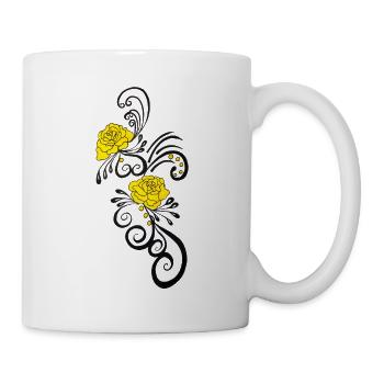 Yellow Roses Ornament Frame - Mug - white - Right