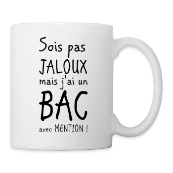 Bac avec mention - Mug blanc - blanc - Droite