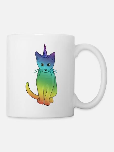 Ich bin ein Caticorn .. Cat Unicorn T-Shirt Einhorn Squad - Tasse - Weiß