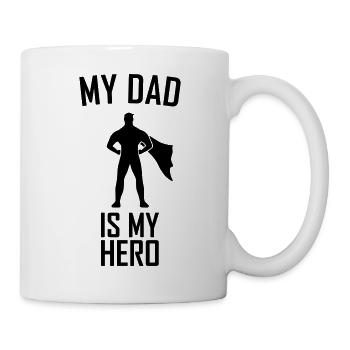 Mon père est mon héros super-héros - Mug blanc - blanc - Droite