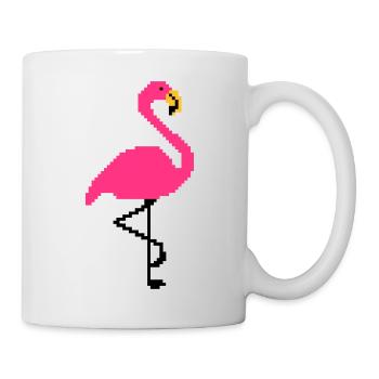 Flamingo PIxel Art - Mug - white - Right