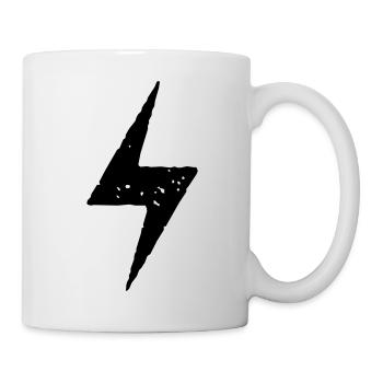 Blitz Strom Symbol - Tasse - Weiß - Rechts