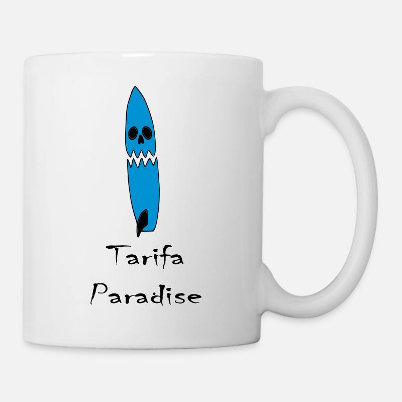 tarifa paradis surf crâne - Mug blanc - blanc