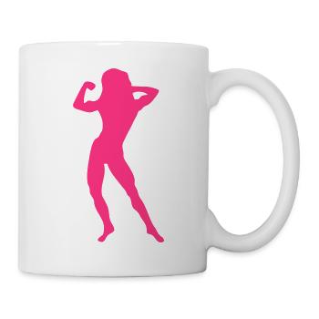 fitness9 bodybuilding woman woman - Mug - white - Right