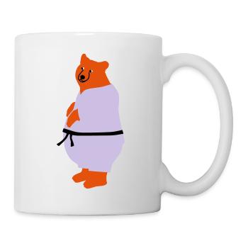 taekwondo bear - Mug blanc - blanc - Droite