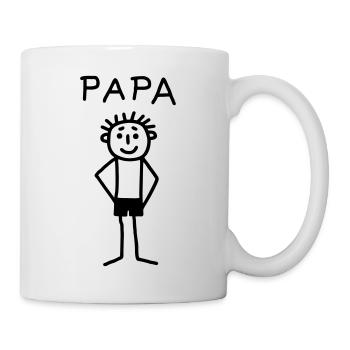 PAPA - stick figure - Mug - white - Right