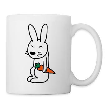 bunny_with_carrot - Tasse - Weiß - Rechts