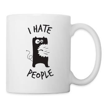 I hate people - Tasse - Weiß - Rechts