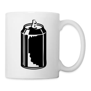An open soda can - Mug - white - Right