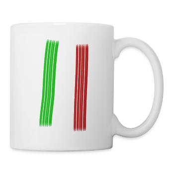 Drapeau national italien de couleurs drapeau créatif - Mug blanc - blanc - Droite