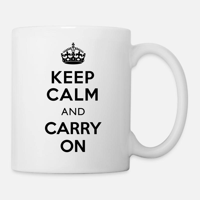 Keep Calm and Carry On - Tasse - Weiß