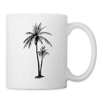 Palmen - Tasse - Weiß - Rechts