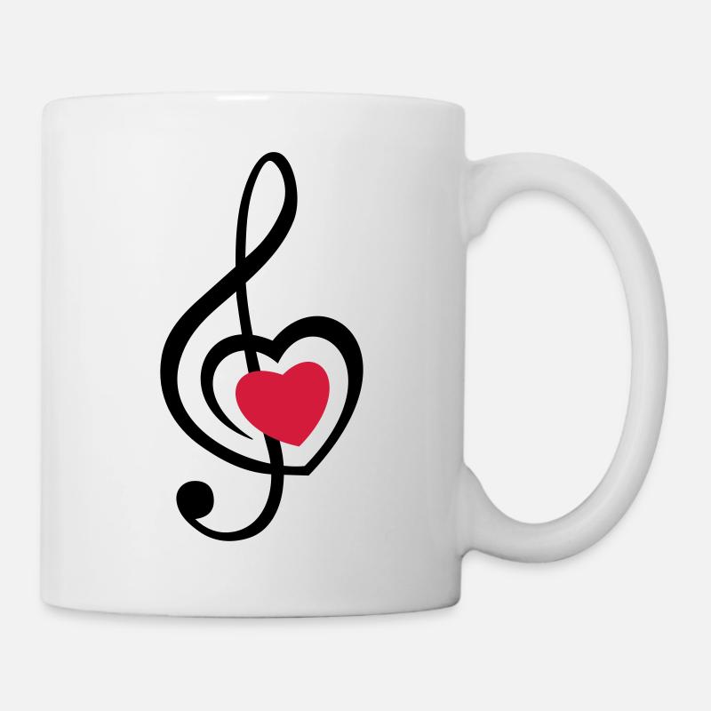 Note Heart Music - Mug - white
