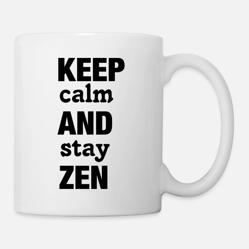 Restez calme et restez zen - Mug blanc - blanc