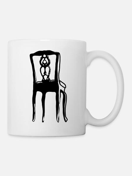 stuhl - Tasse - Weiß