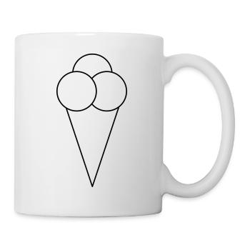 Une délicieuse glace dans la gaufre - Mug blanc - blanc - Droite