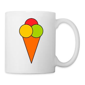 Eis - Tasse - Weiß - Rechts