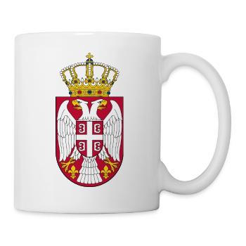 Serbien Wappen - Tasse - Weiß - Rechts
