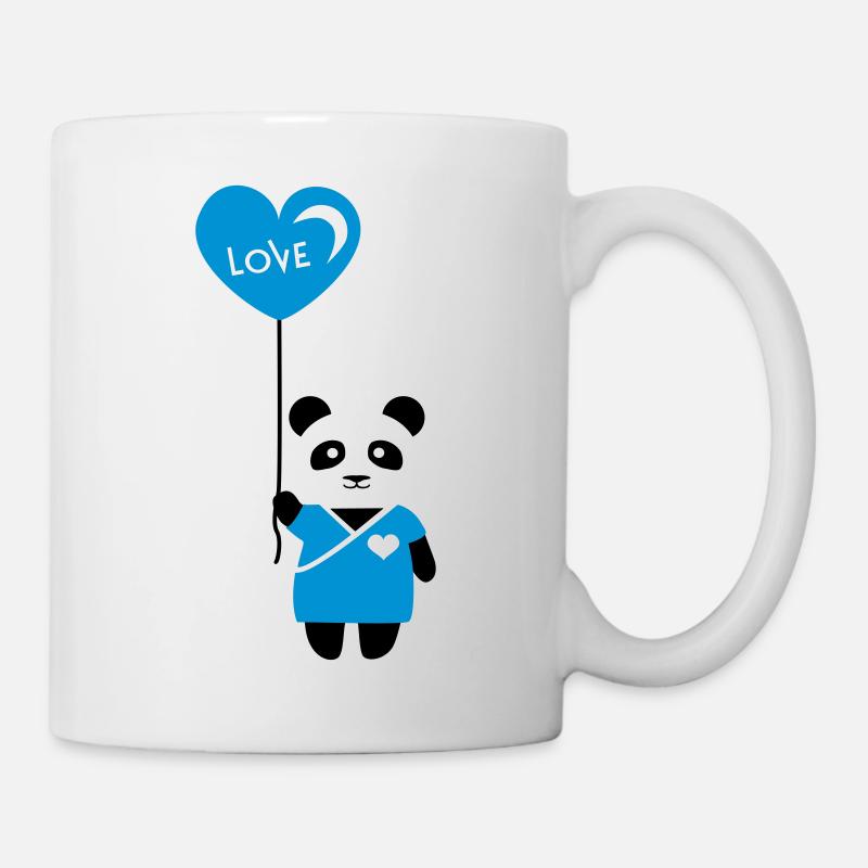 Pärchenshirt "Panda" Junge - Tasse - Weiß