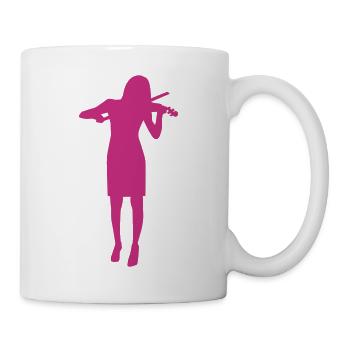Geige - Tasse - Weiß - Rechts