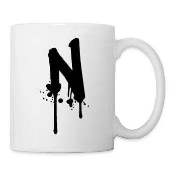 N graffiti drops Farbklex spray - Mug - white - Right