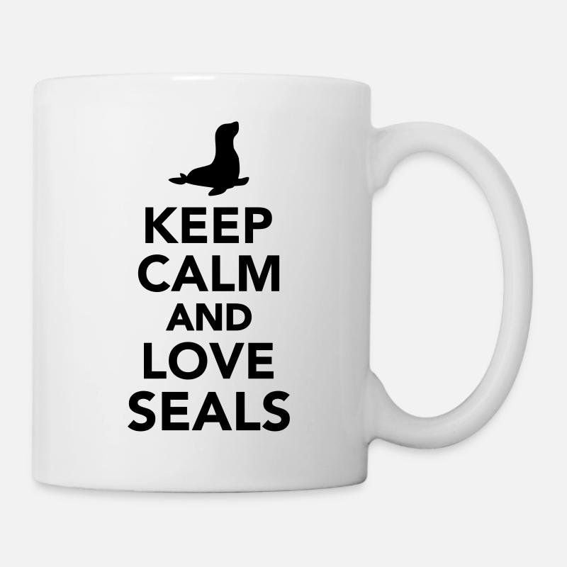 Keep calm and love Seals - Mug blanc - blanc
