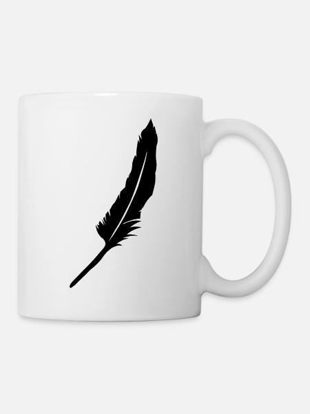 feder - Tasse - Weiß