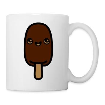 ice cream chocolate stick kawaii cute kid yum - Mug - white - Right