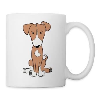 Podenco Mischling, Tierschutz, Hund aus Spanien - Tasse - Weiß - Rechts