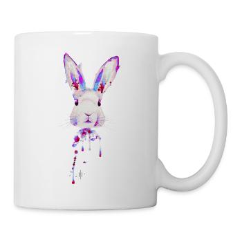 Hase Neon Lila - Tasse - Weiß - Rechts