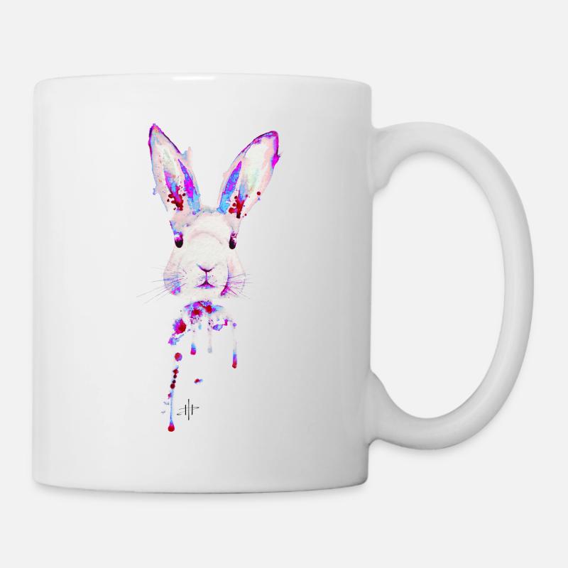 Lapin Néon Violet - Mug blanc - blanc