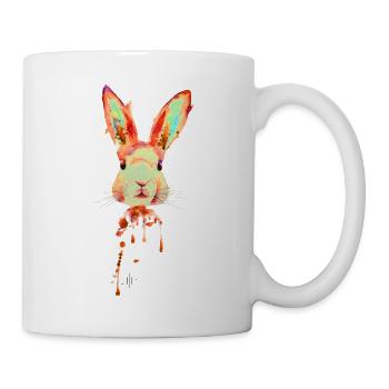 Lapin Orange fluo - Mug blanc - blanc - Droite