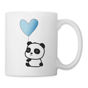 Panda hellblau - Tasse - Weiß - Rechts