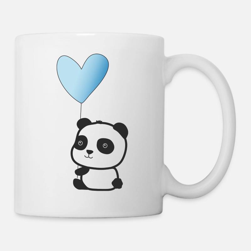 Panda light blue - Mug - white