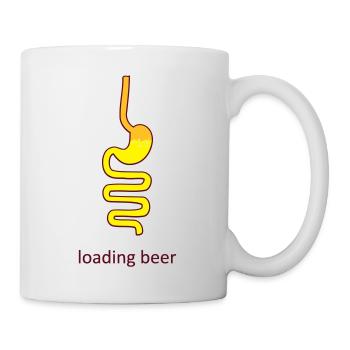 Magen Bier - Tasse - Weiß - Rechts