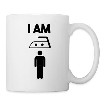 iron superhero man funny cool sayings hero daddy - Mug - white - Right
