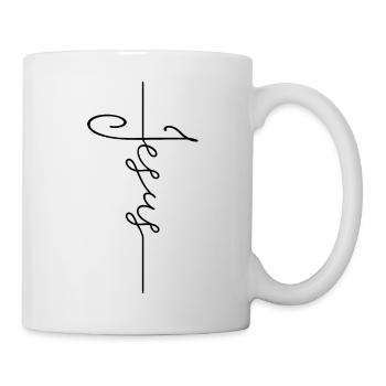 Jesus Kreuz Gott Kirche Christlich Katholisch - Tasse - Weiß - Rechts