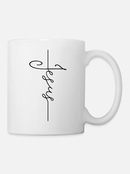 Jesus Cross God Church Chrétien Catholique - Mug blanc - blanc