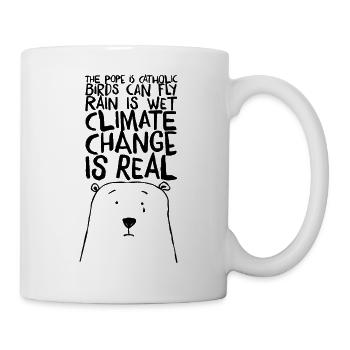Il est rhétorique I changement climatique triste ours polaire - Mug blanc - blanc - Droite